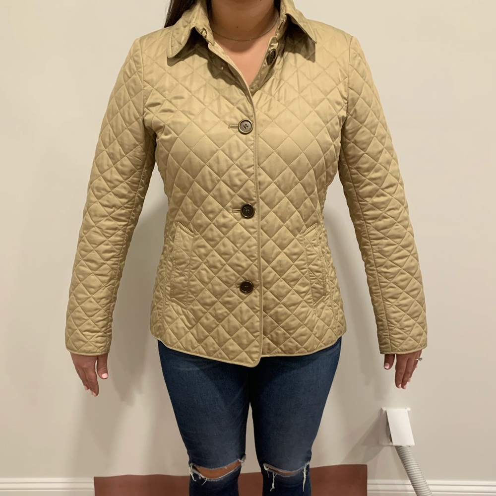 Burberry Nude Quilted Jacket Size Large